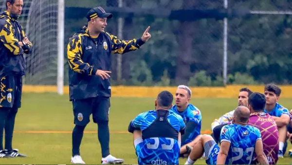 Eduardo Saragó en un entrenamiento