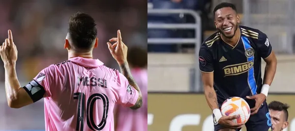 El argentino y el venezolano se cruzaron en la mitad de la cancha