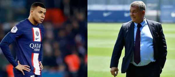 El presidente azulgrana tuvo una reacción ante la pregunta sobre Mbappé