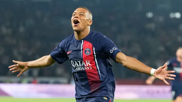Mbappé celebrando