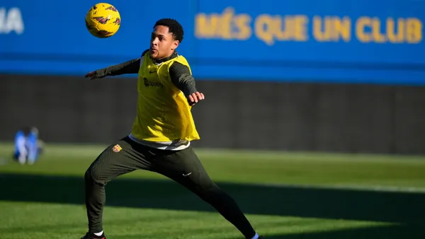 Roque en su primer entrenamiento