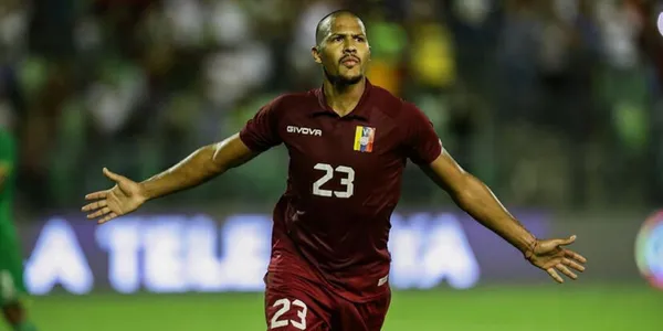 Salomón Rondón celebró su partido 100 con la Selección de Venezuela con un gol ante Chile
